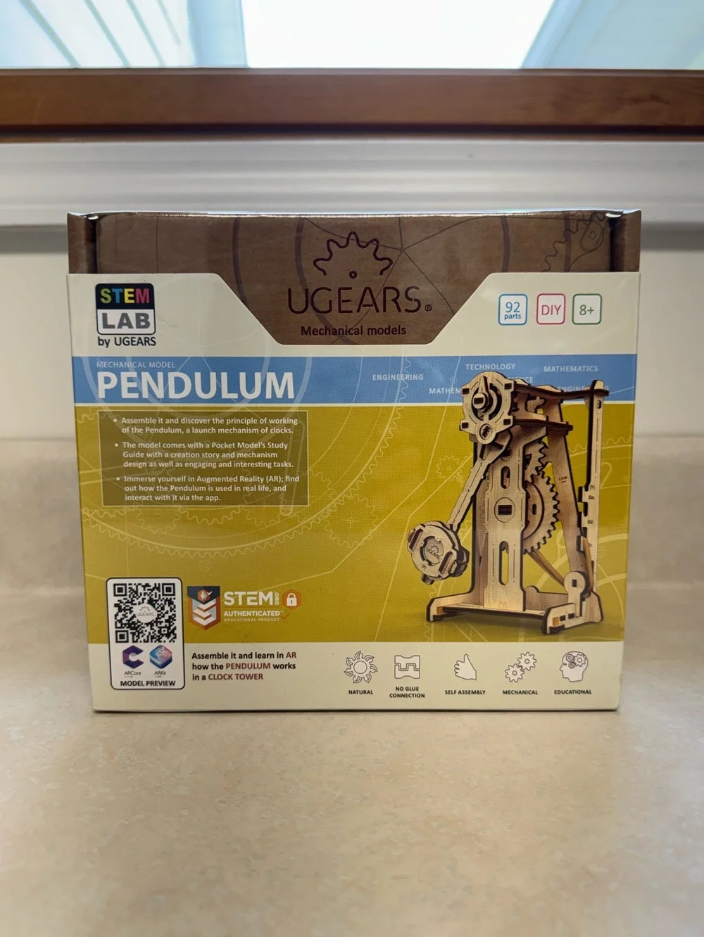 New UGEARS Stem Lab Mechanical Model Pendulum, 92 Parts Sealed